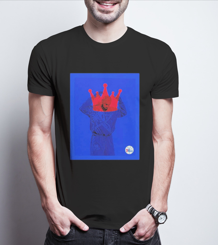 LeBron James NBA All Star Crown Philadelphia 76ers T-Shirt