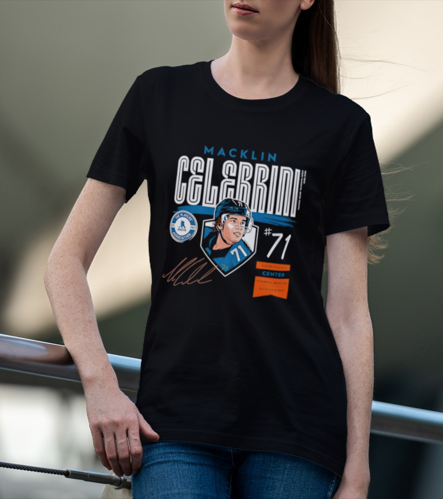 Macklin Celebrini 71 NHL Players Association All Rookie Team 2026 Pick T-Shirt