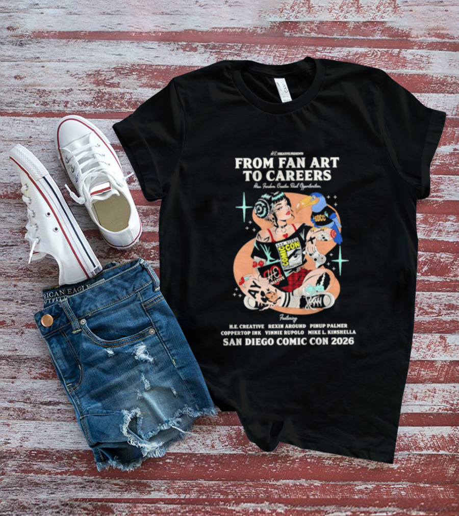 San Diego Comic Con 2026 From Fan Art To Careers Panel Featuring Babs Tarr Jenny Frison And Caspar Wijngaard T-Shirt