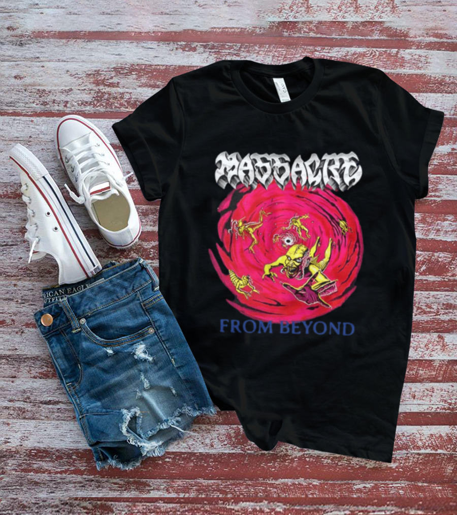 Massacre From Beyond 1991 Two Sided Horror Imagery Team T-Shirt