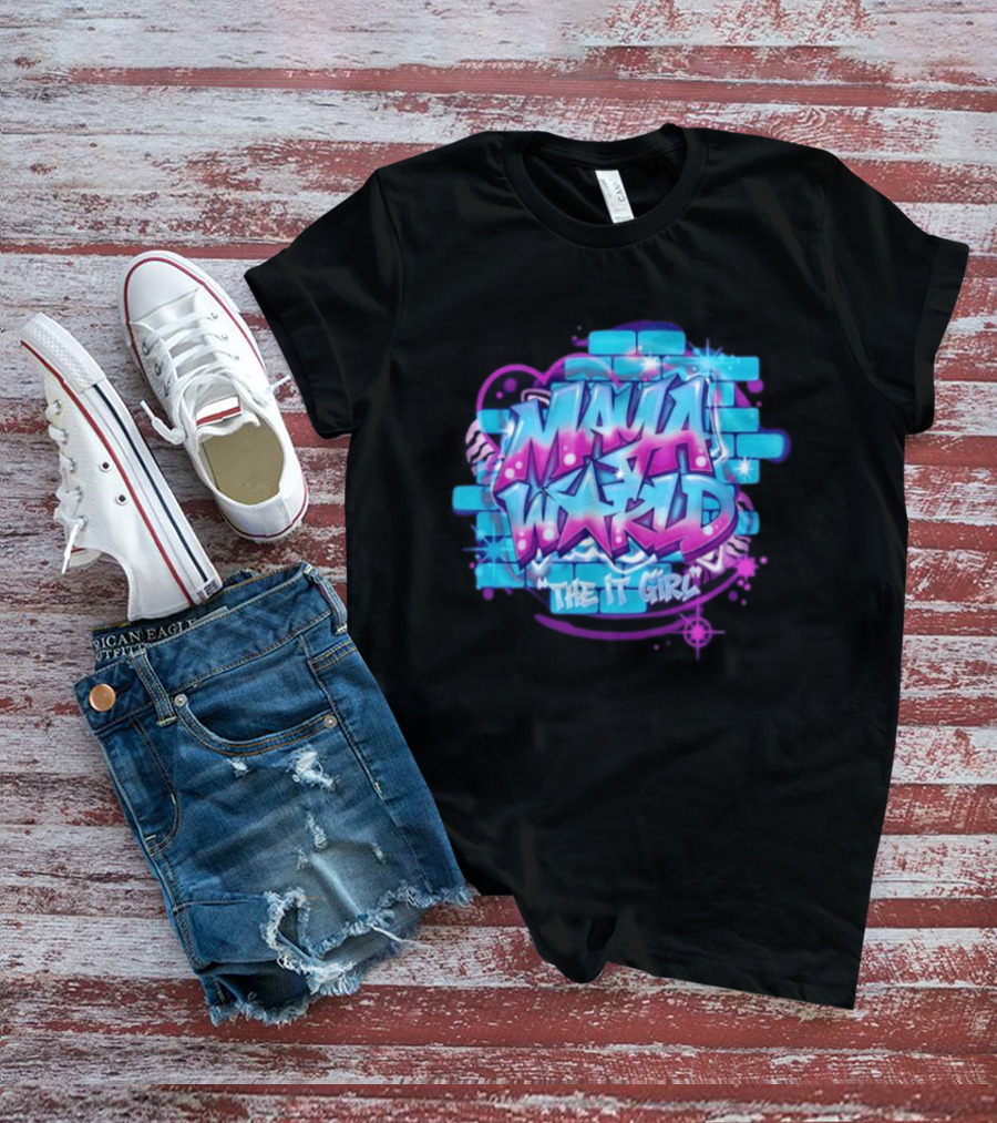 Maya World The IT Girl Vibrant Graffiti T-Shirt