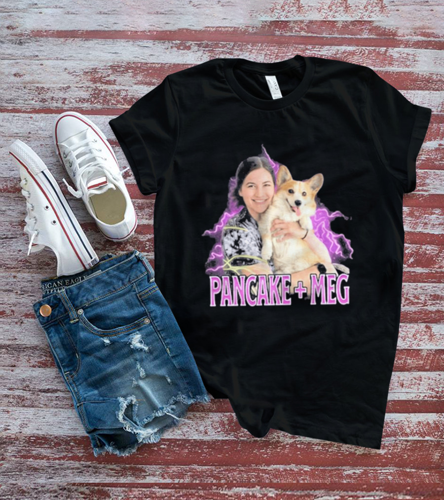 Pancake + Meg Electric Purple Corgi Hug T-Shirt