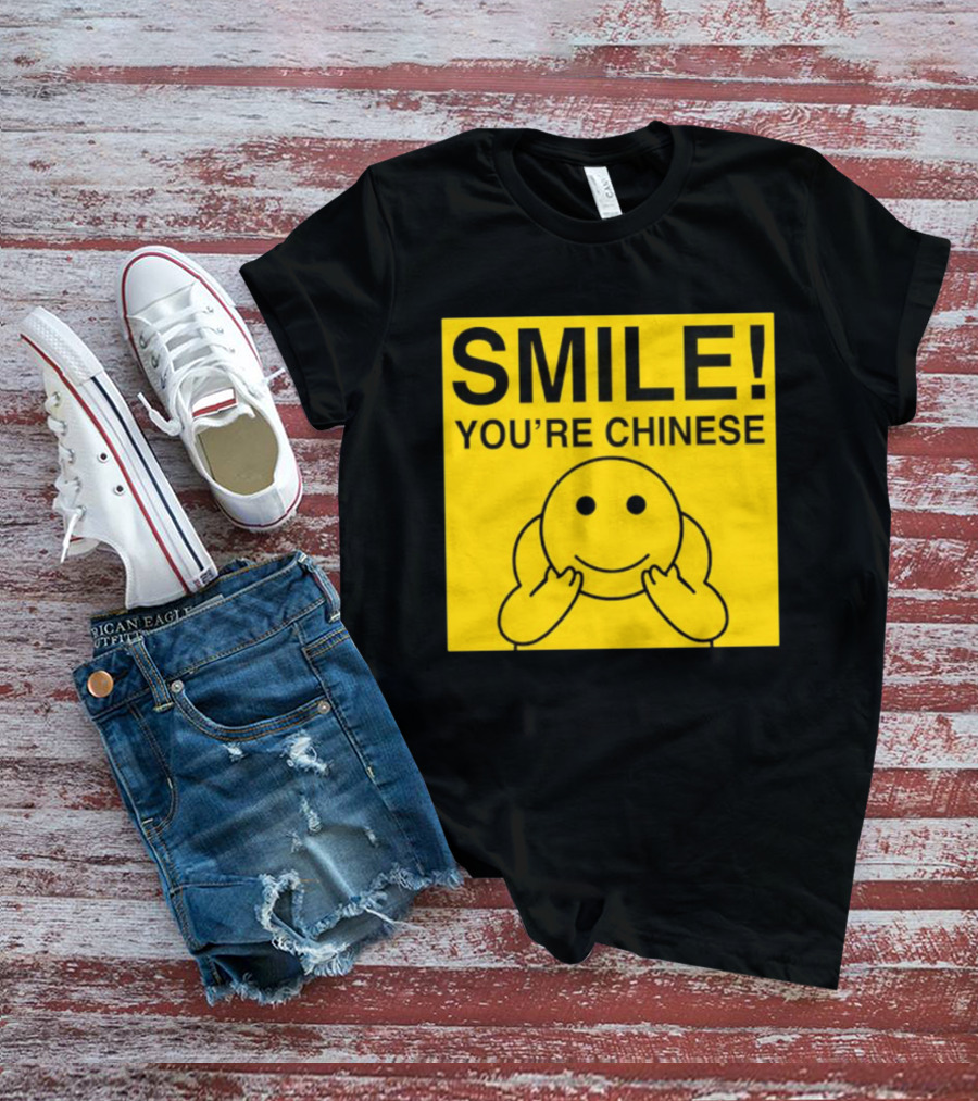 SMILE You're Chinese Sticker Emoticon Sign Yellow T-Shirt