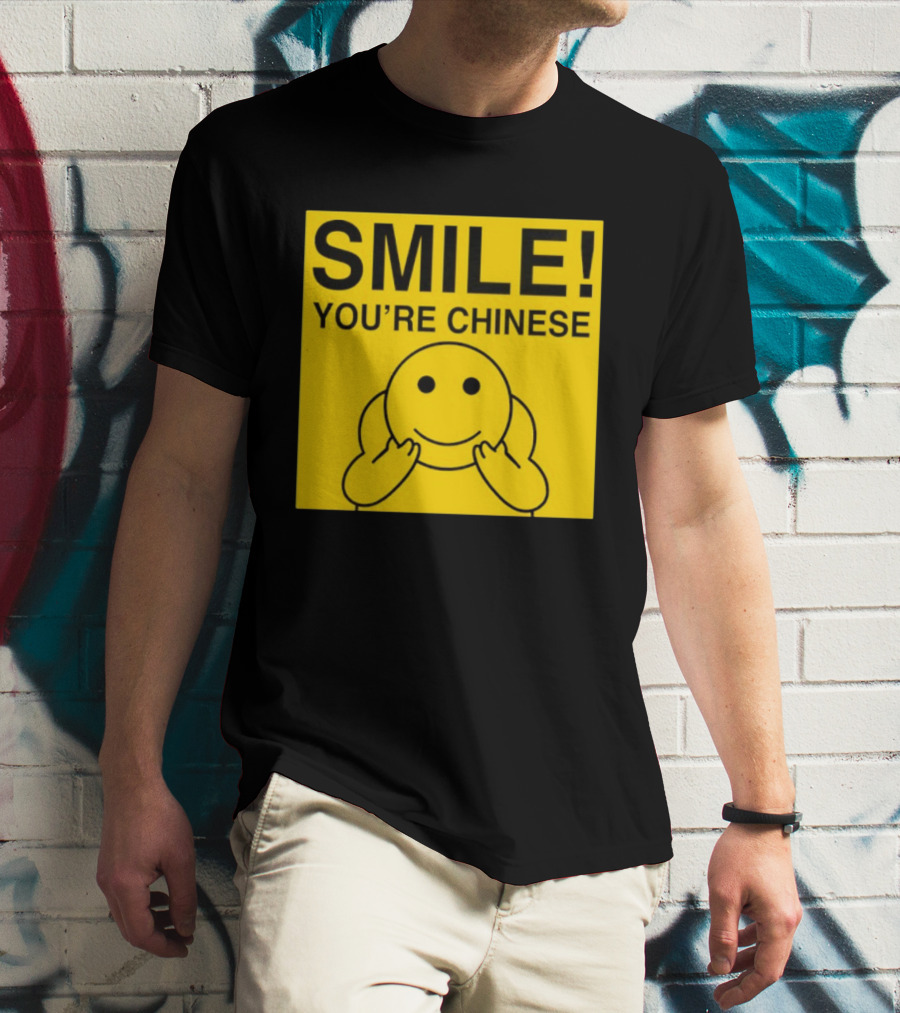 SMILE You're Chinese Sticker Emoticon Sign Yellow T-Shirt