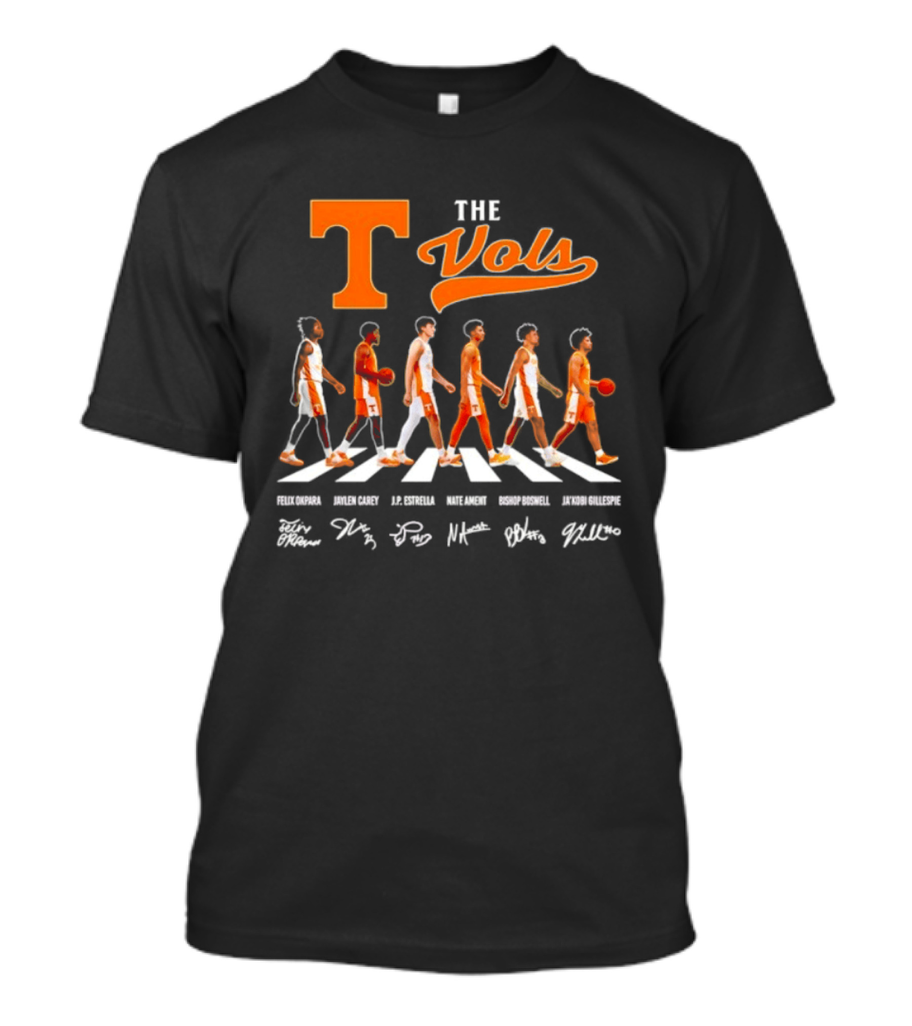 The Vols Tennessee Volunteers Basketball 2026 Abbey Road Signatures Player T-Shirt