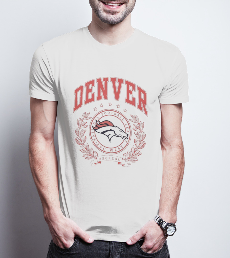 Denver Broncos AFC West National Football League Team Crest T-Shirt