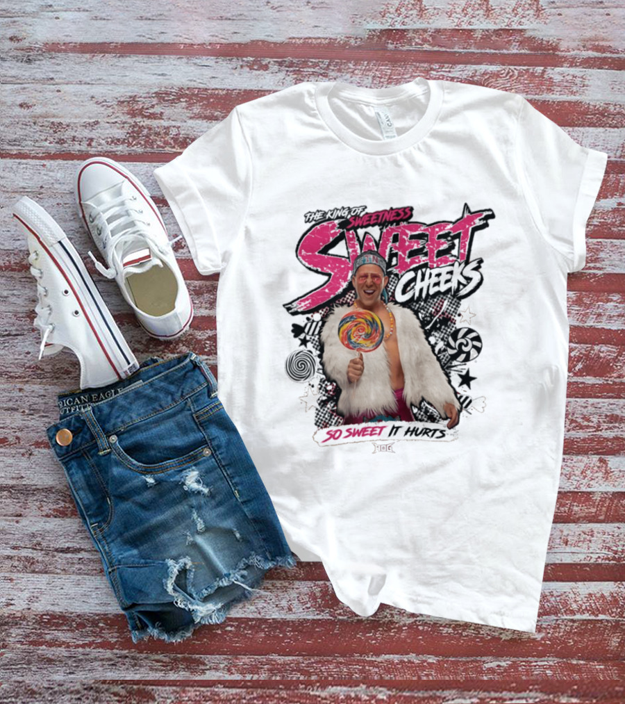 The King Of Sweetness Sweet Cheeks So Sweet It Hurts Lollipop Fur Jacket T-Shirt