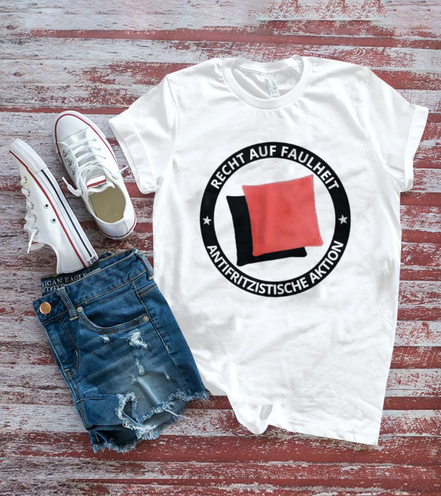 Recht Auf Faulheit Antifritzistische Aktion Rotes Kissen T-Shirt