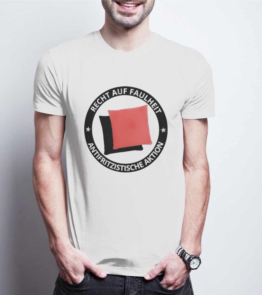 Recht Auf Faulheit Antifritzistische Aktion Rotes Kissen T-Shirt