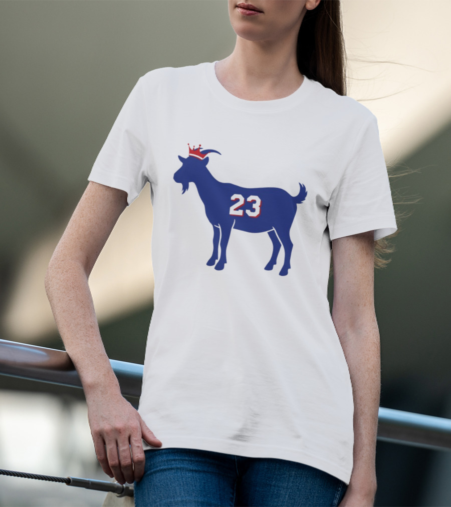 LeGOAT 23 Philadelphia Basketball Crowned Goat T-Shirt