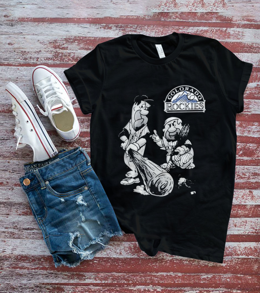 Colorado Rockies 2026 Flintstones Baseball T-Shirt