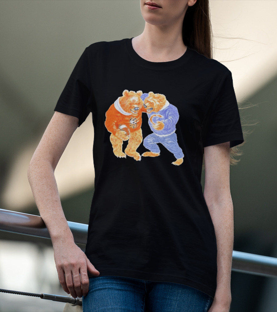 2026 Rome Odunze Bears With Football Fight T-Shirt
