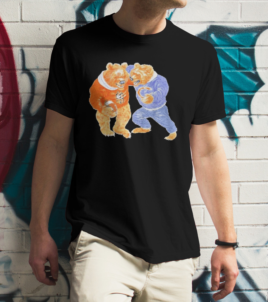 2026 Rome Odunze Bears With Football Fight T-Shirt