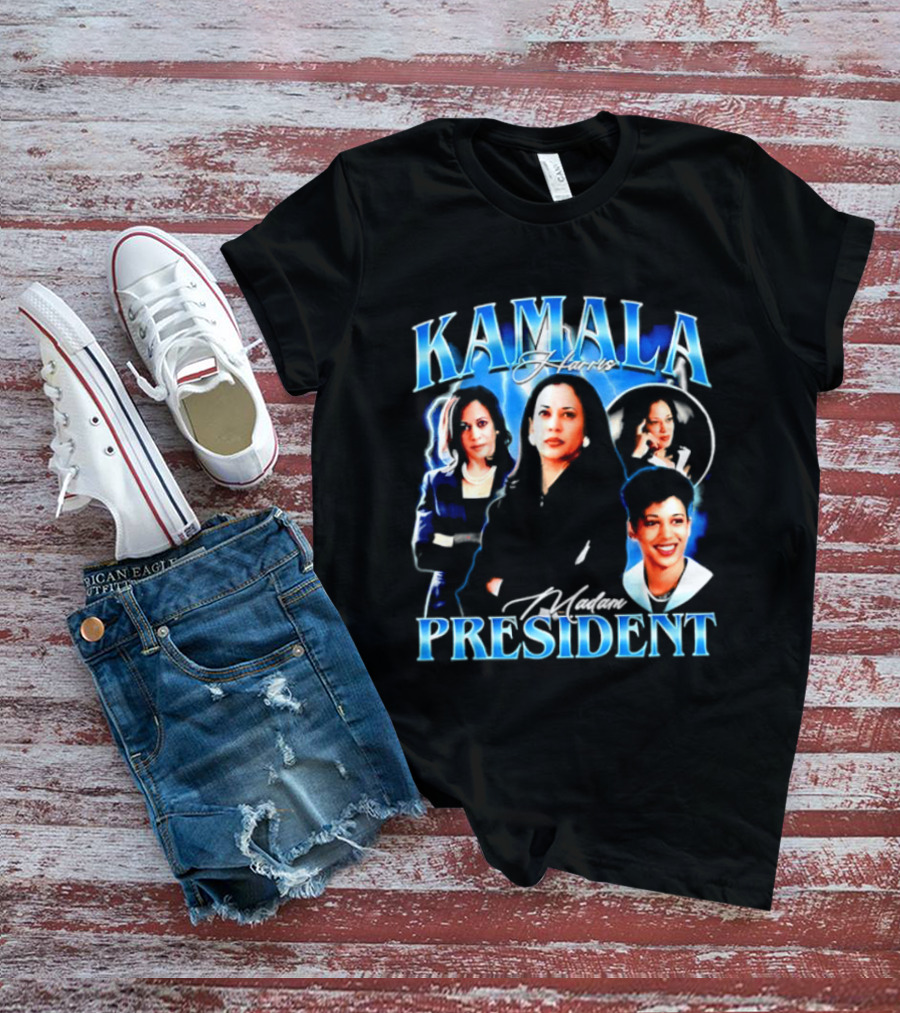 Kamala Harris Madam President Democratic Party Collage T-Shirt