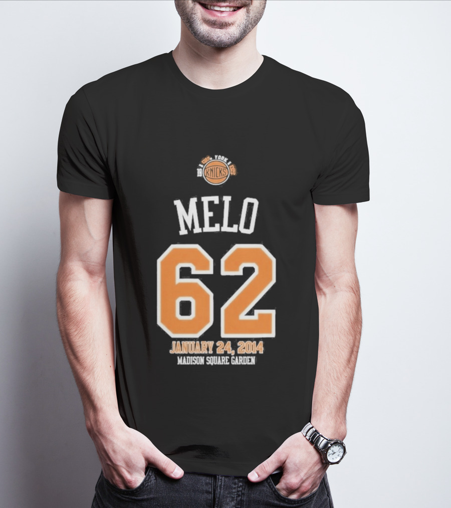 Melo 62 Knicks January 24 2014 Madison Square Garden T-Shirt