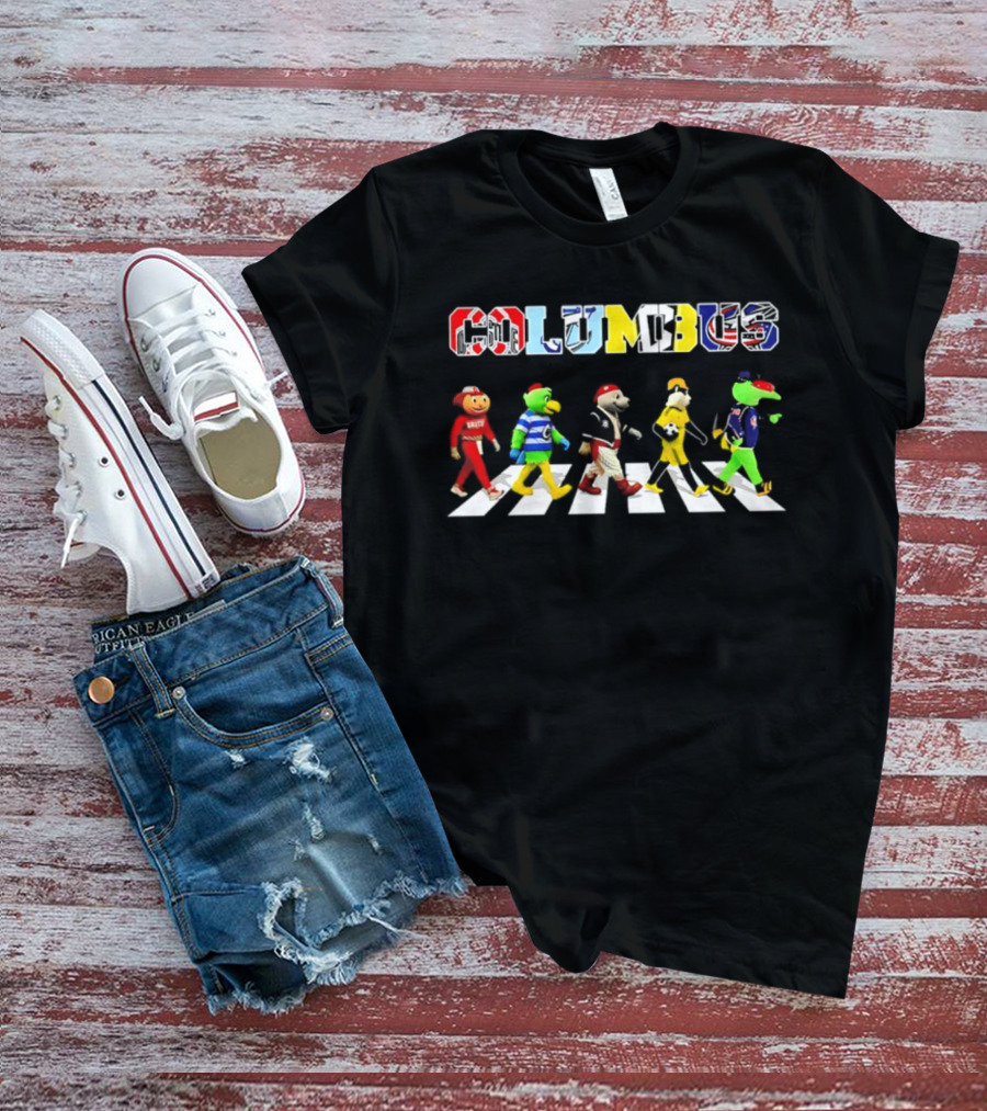 Columbus Mascots Abbey Road 2026 Sports Team Walk T-Shirt