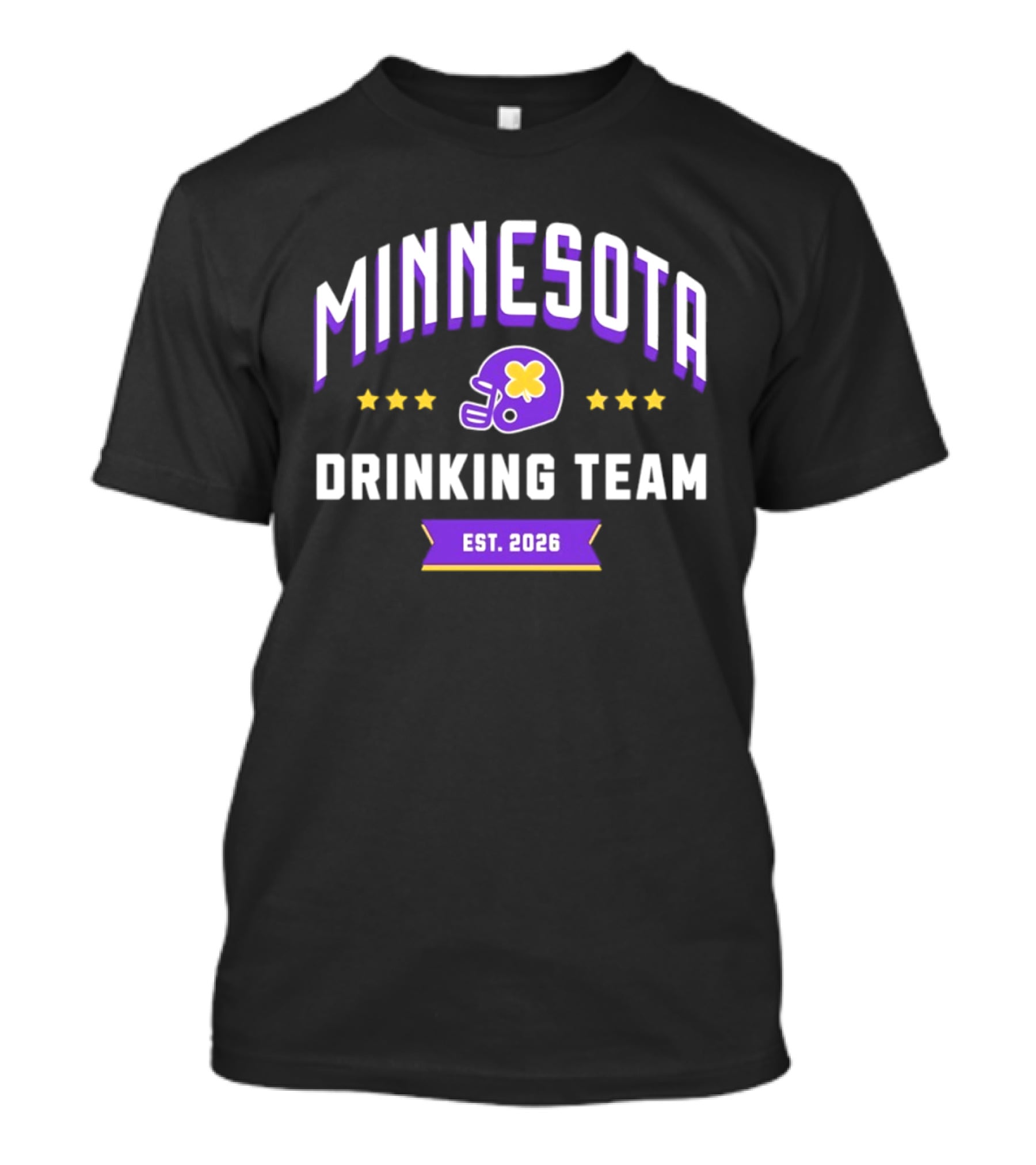 Minnesota Drinking Team Est 2026 Football Helmet Party Fun T-Shirt