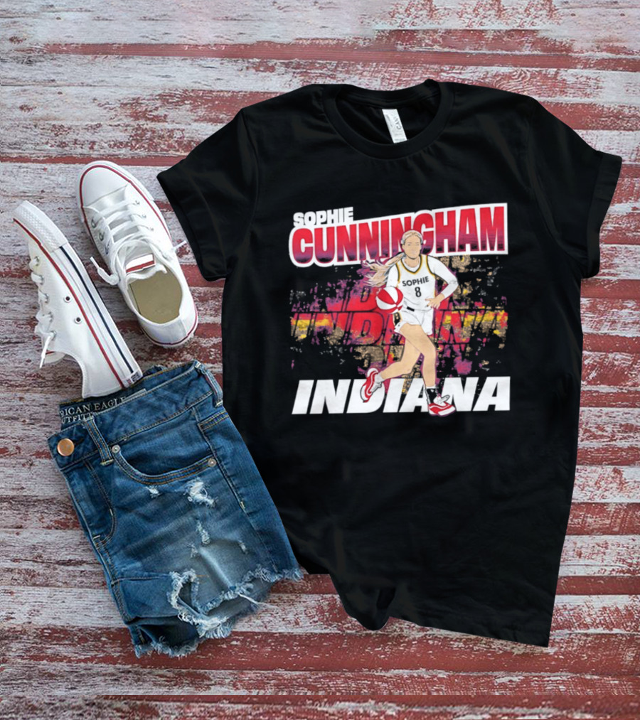 Sophie Cunningham Indiana Fever Basketball WNBA Athlete Action T-Shirt