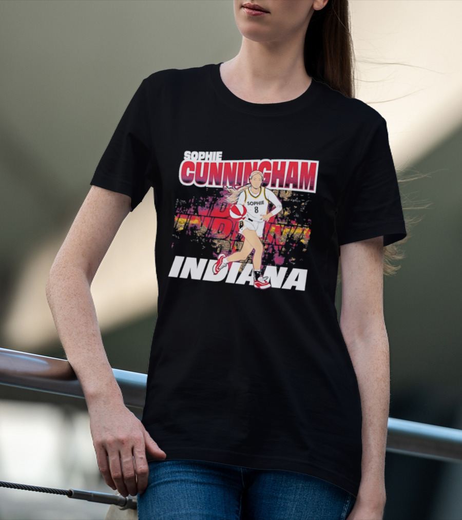 Sophie Cunningham Indiana Fever Basketball WNBA Athlete Action T-Shirt