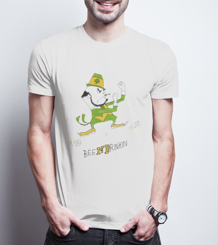 BeeNDrinkin Leprechaun Smoking St Patrick's Day Mischief T-Shirt
