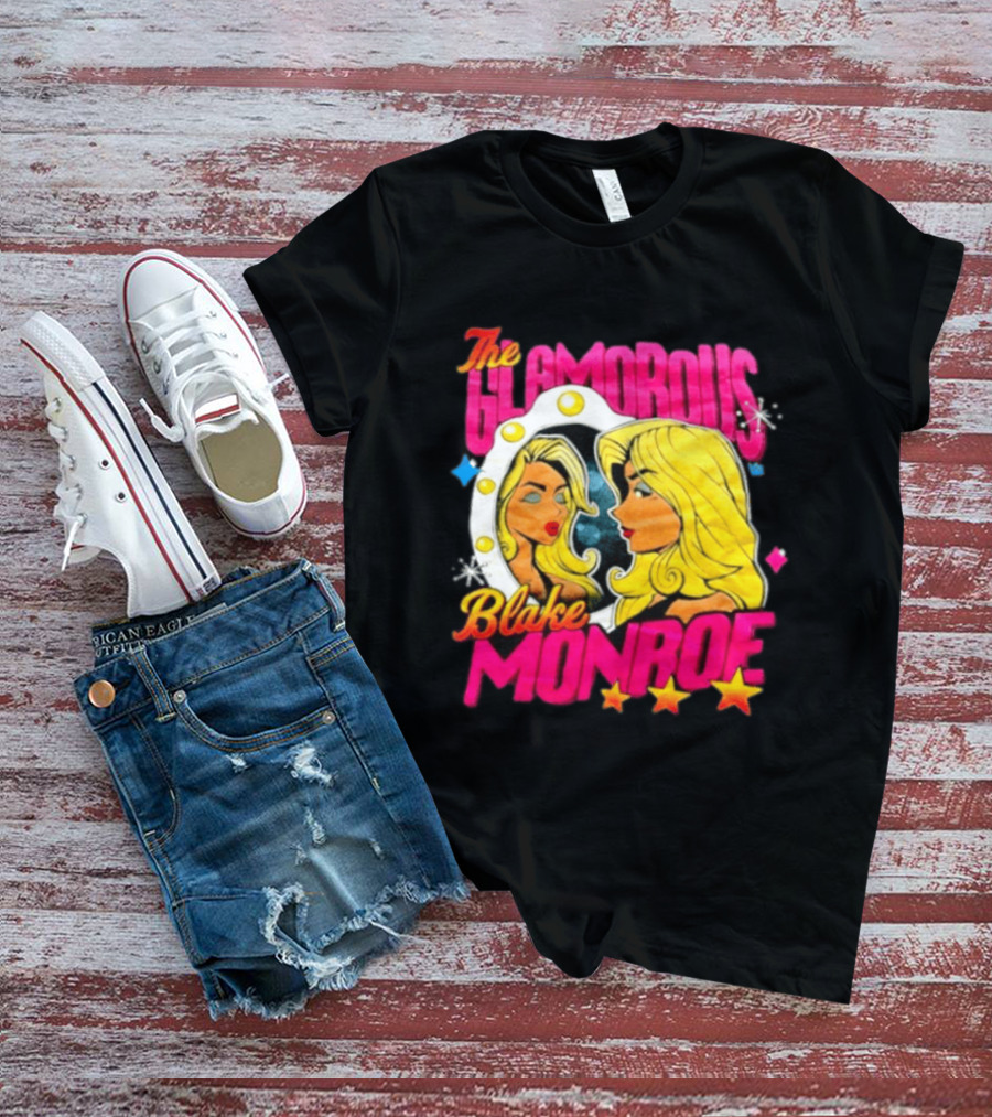 The Glamorous Blake Monroe WWE Wrestling Mirror Reflection Star Accents T-Shirt