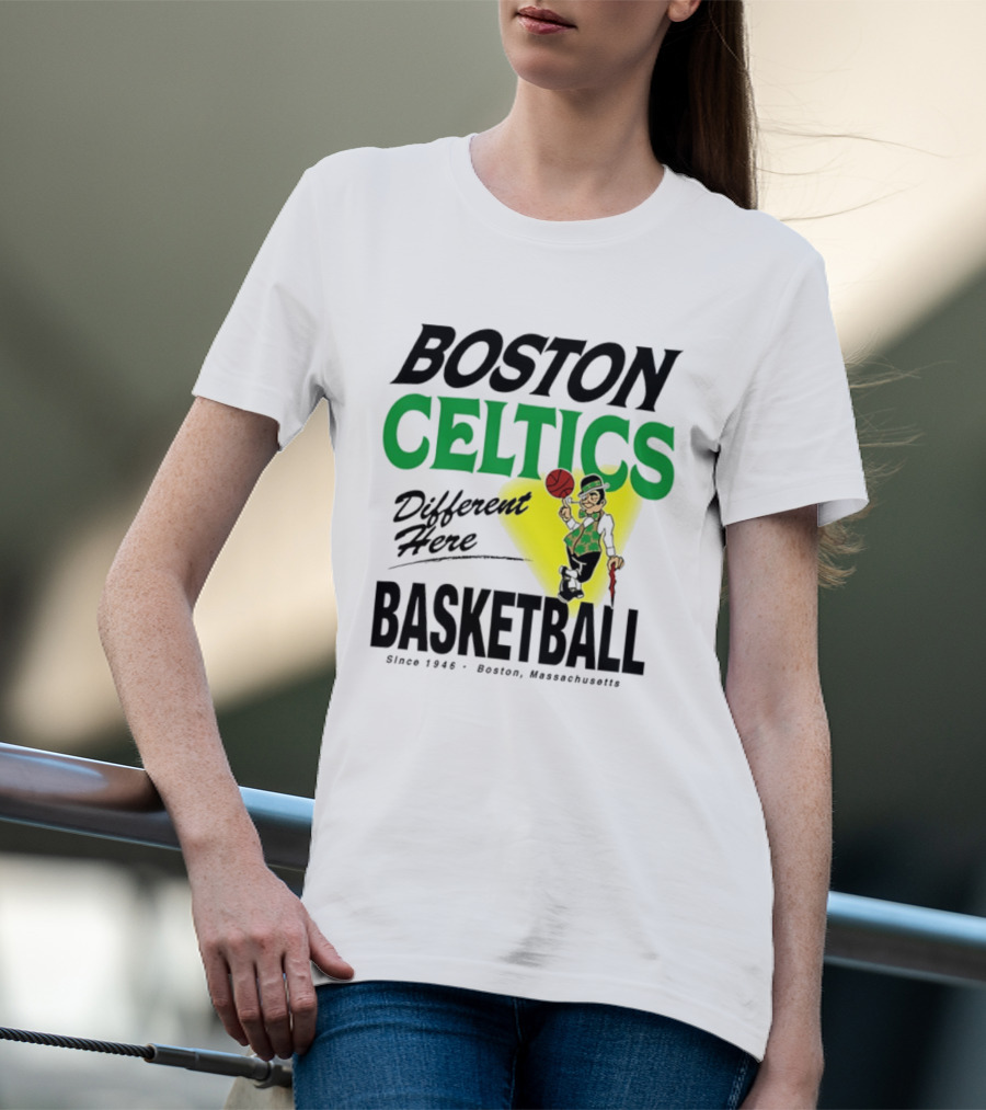 Boston Celtics Basketball Different Here Since 1946 Boston Massachusetts T-Shirt