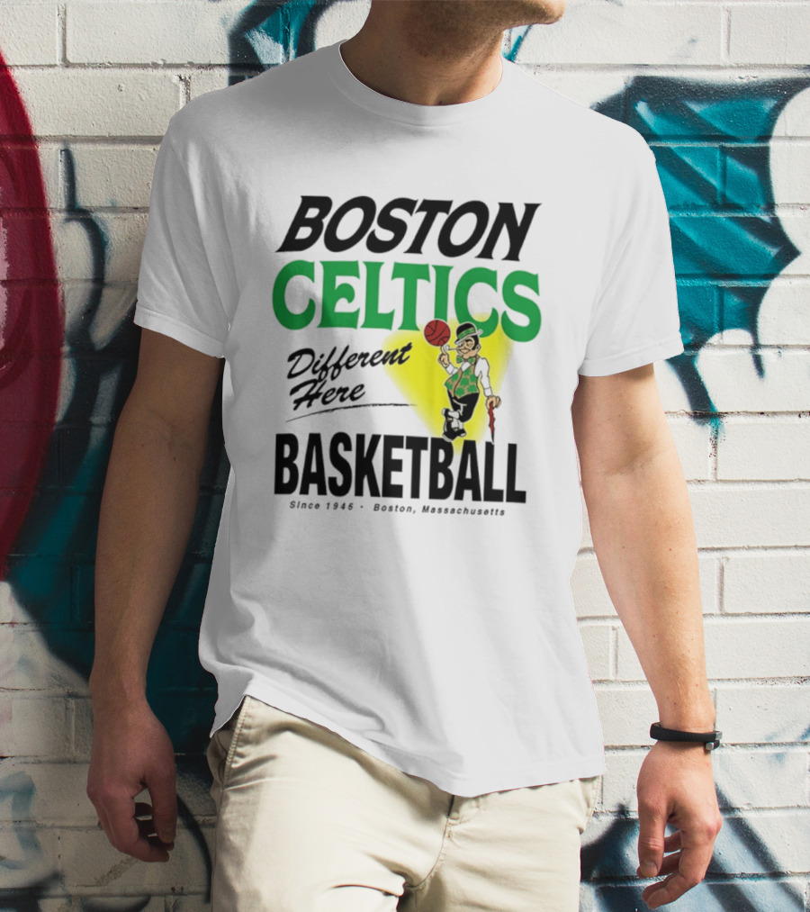 Boston Celtics Basketball Different Here Since 1946 Boston Massachusetts T-Shirt