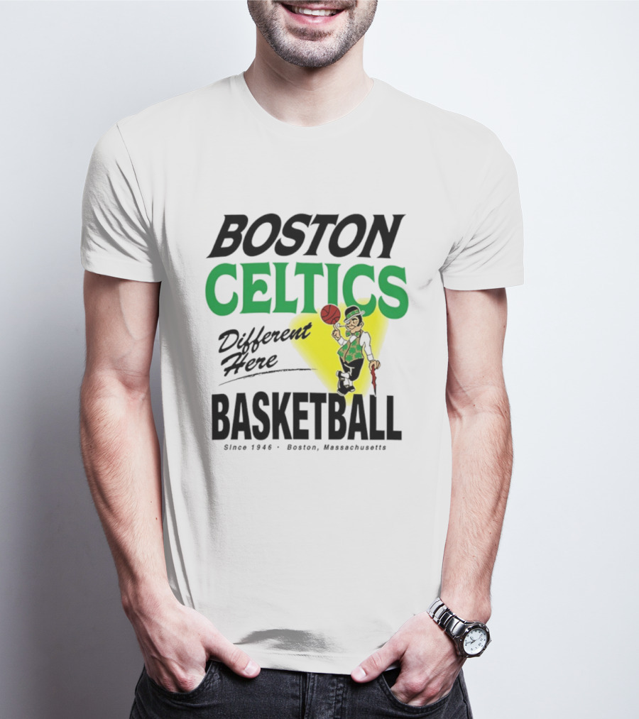 Boston Celtics Basketball Different Here Since 1946 Boston Massachusetts T-Shirt