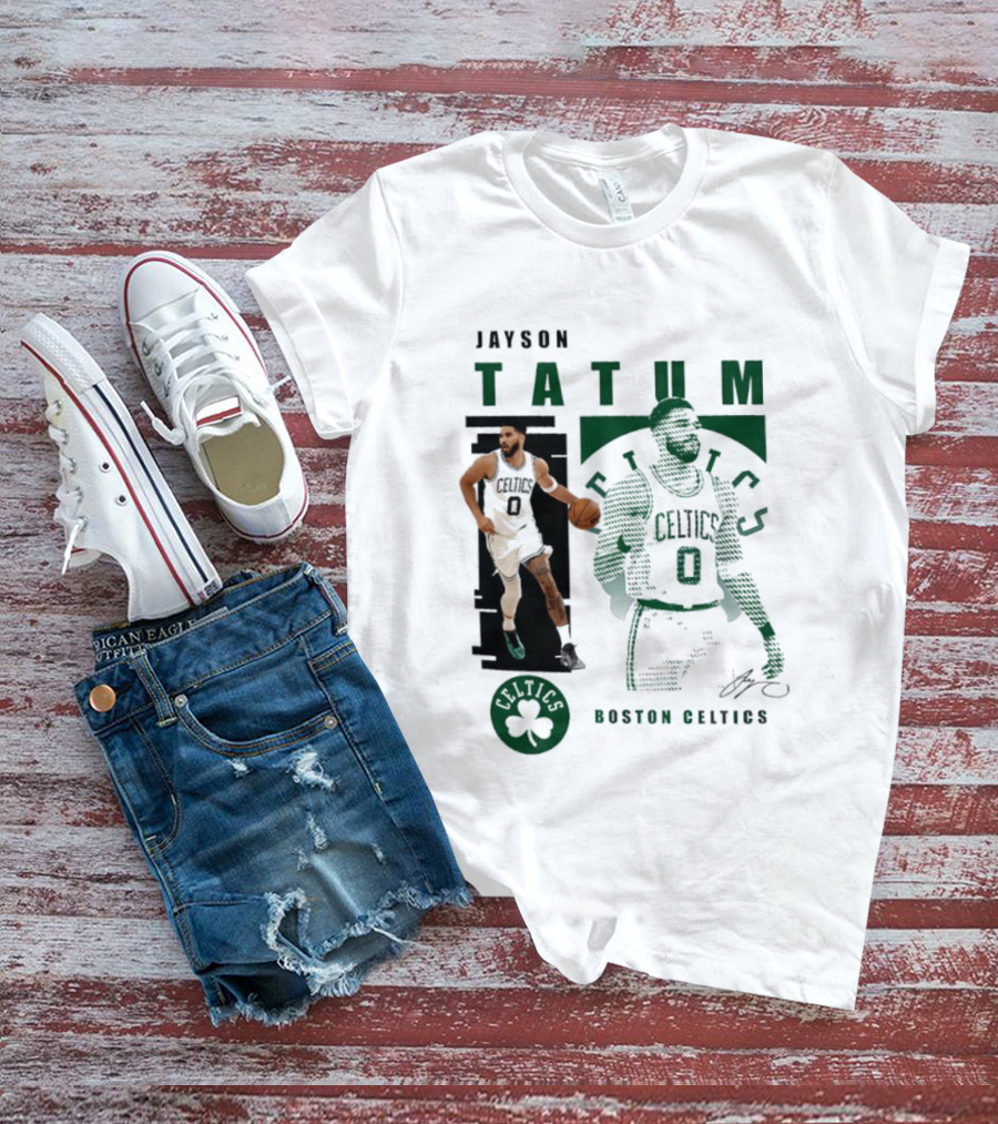 Boston Celtics Jayson Tatum Highlights Celtics Player 0 Signature T-Shirt