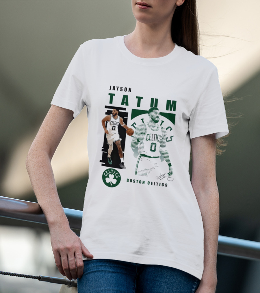Boston Celtics Jayson Tatum Highlights Celtics Player 0 Signature T-Shirt