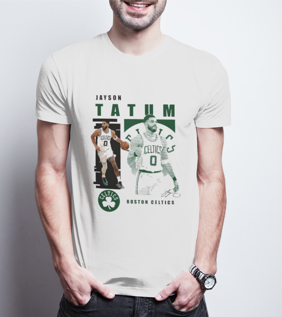 Boston Celtics Jayson Tatum Highlights Celtics Player 0 Signature T-Shirt
