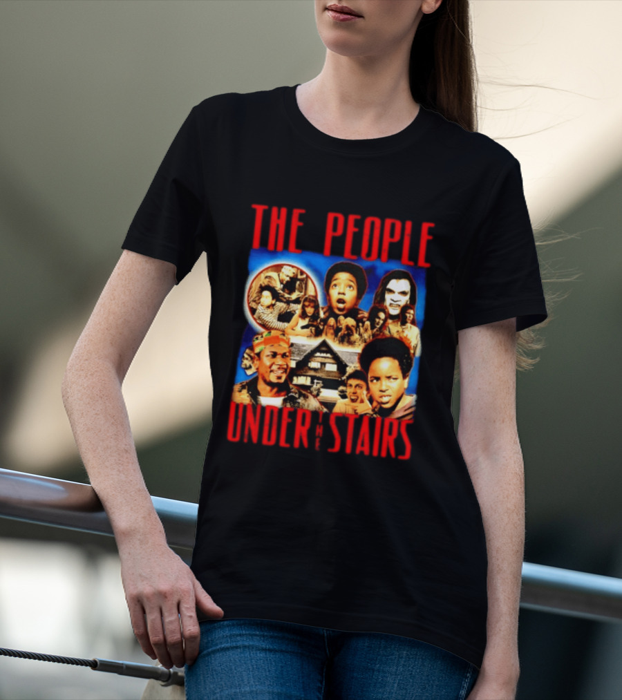 The People Under The Stairs Horror Movie Characters And Scenes Collage T-Shirt