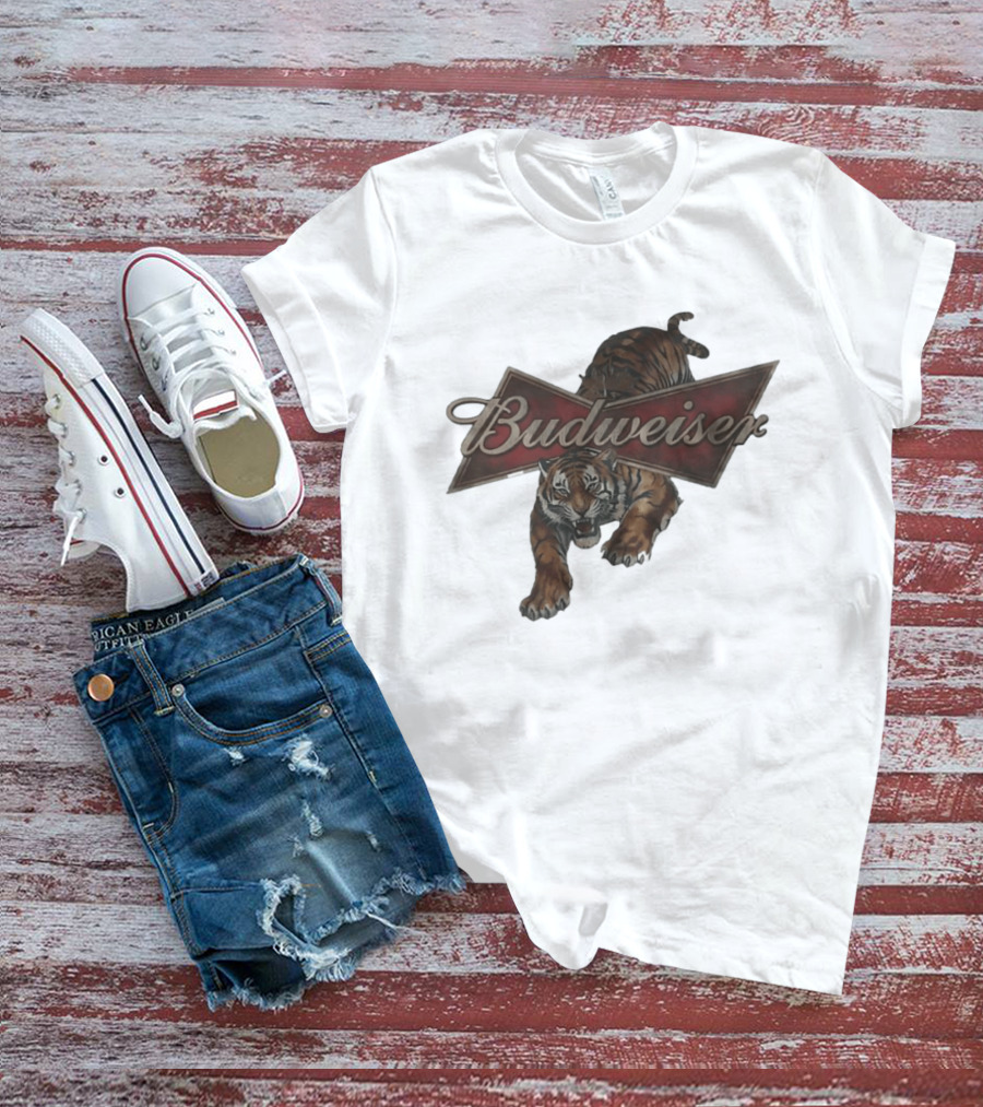 Budweiser Tiger Logo Jumping Tiger T-Shirt