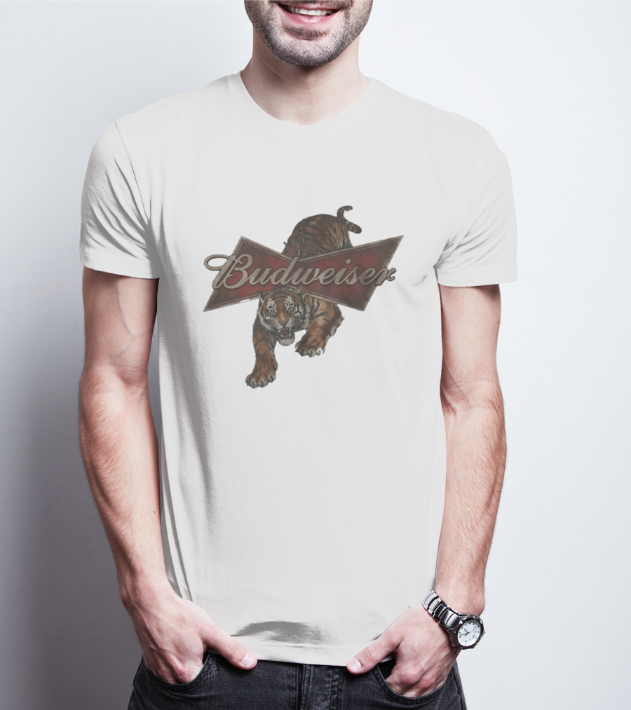 Budweiser Tiger Logo Jumping Tiger T-Shirt