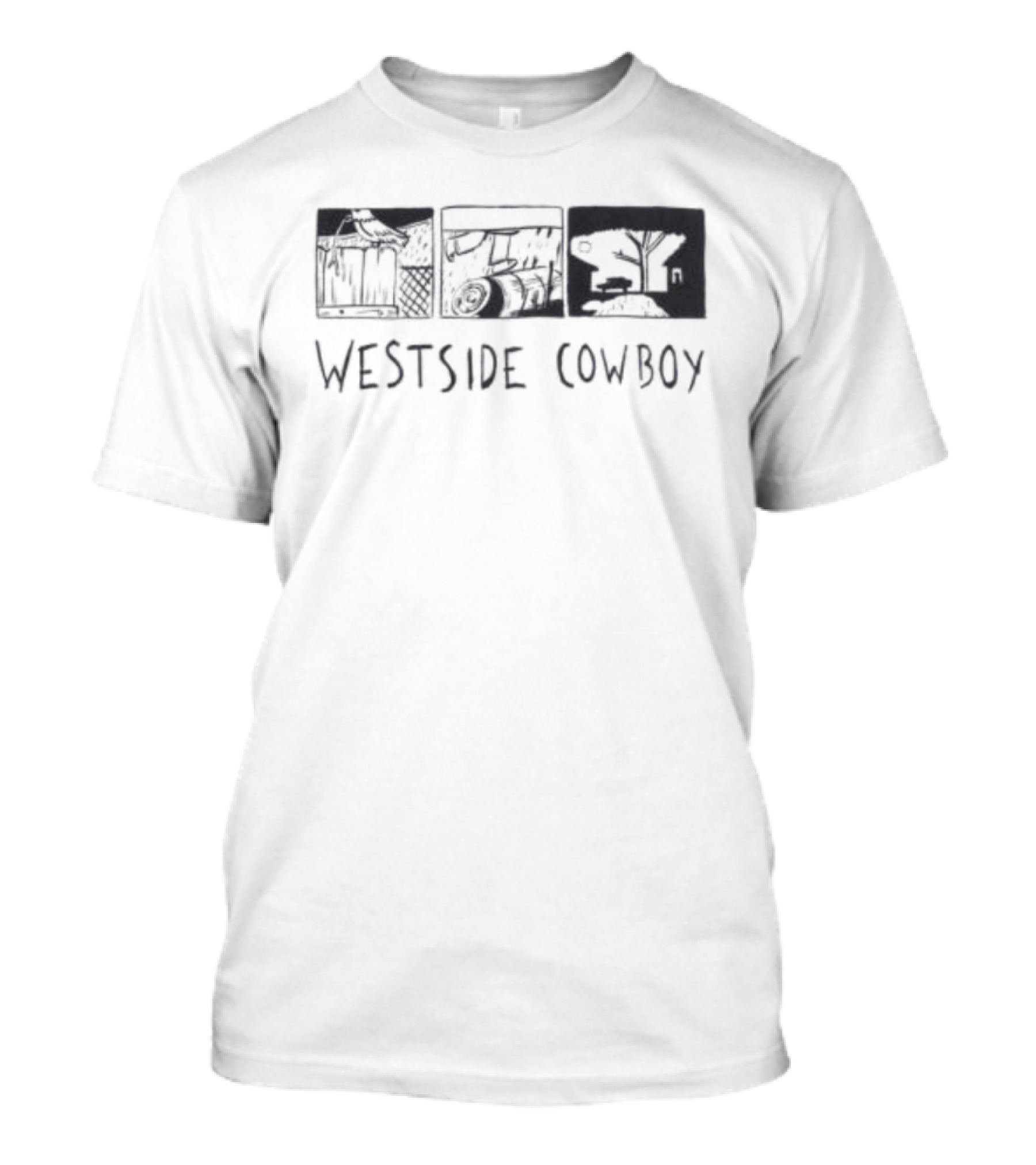 Westside Cowboy Store Graphic Blocks White T-Shirt