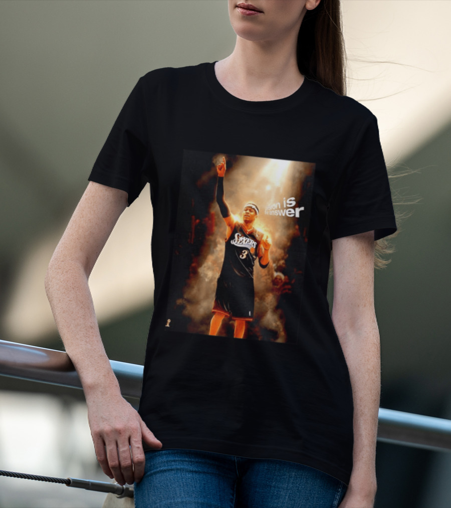 Allen Iverson Philadelphia 76ers NBA LeBron Is The Answer T-Shirt