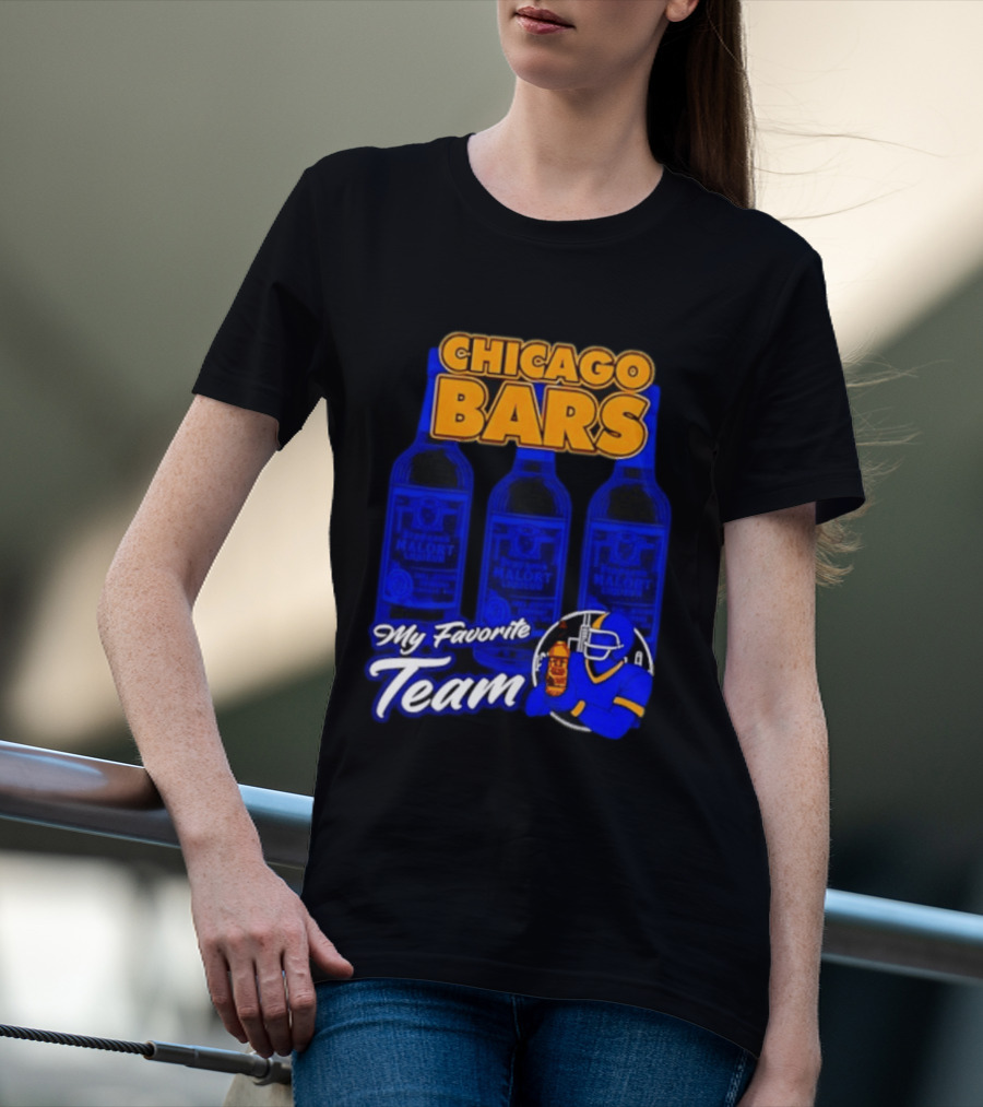 Chicago Bars My Favorite Team Jeppson's Malort Liqueur T-Shirt