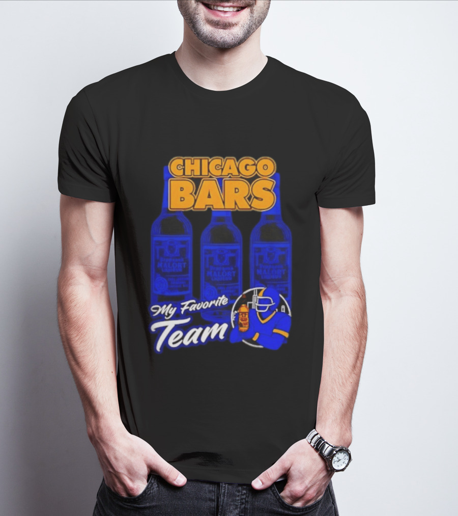 Chicago Bars My Favorite Team Jeppson's Malort Liqueur T-Shirt
