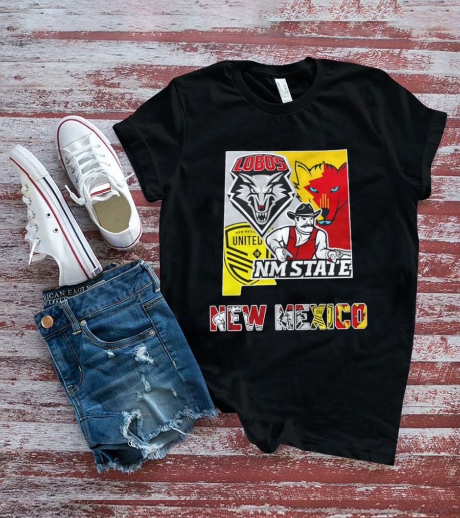Lobos NM State New Mexico United T-Shirt