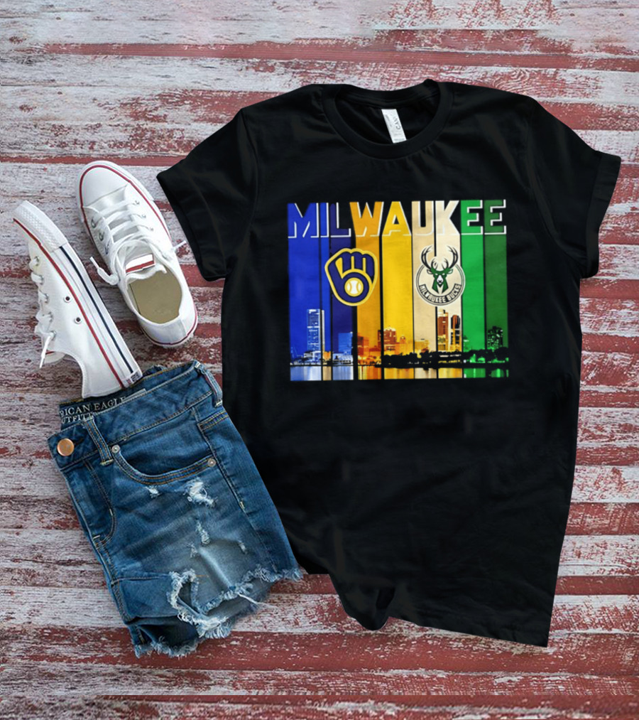Milwaukee Brewers Bucks Skyline 2026 T-Shirt