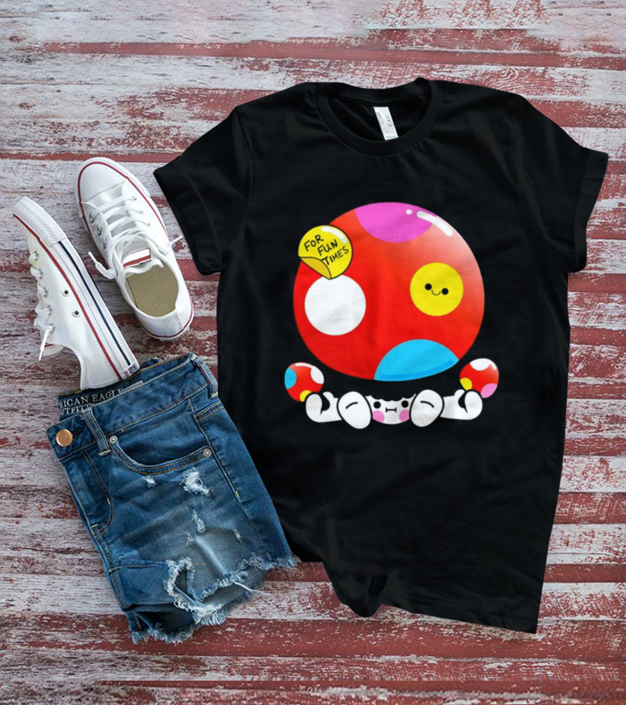 Mushroom Fun Times Bright Polka Dot T-Shirt