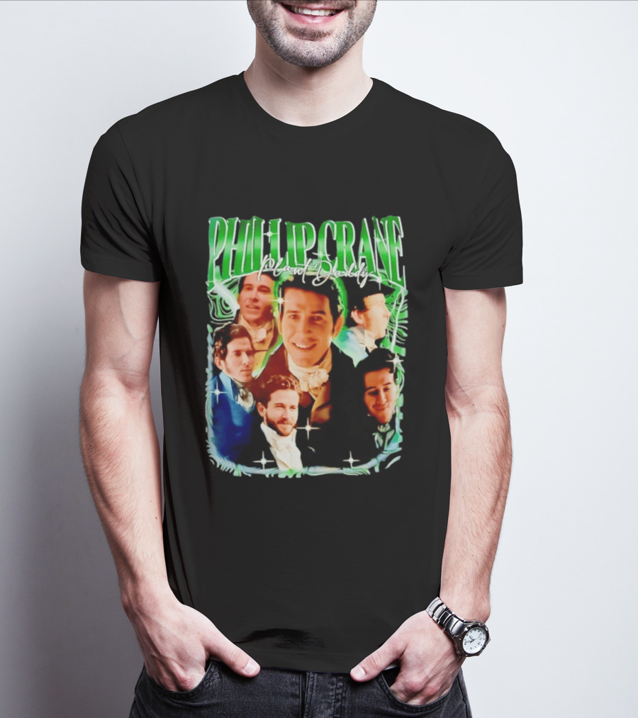 Phillip Crane Plant Daddy Regency Style Portrait Collage T-Shirt