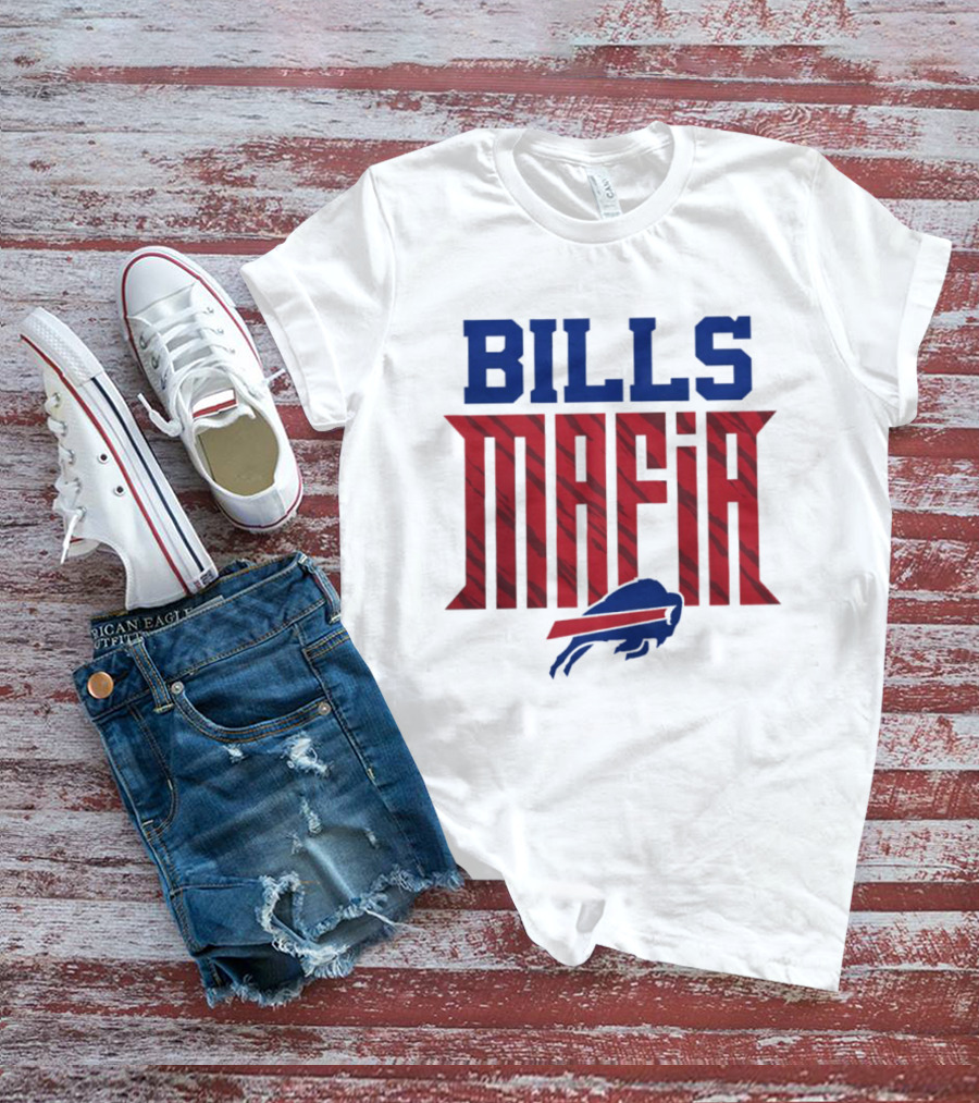 Buffalo Bills Mafia Red And Blue Team Spirit T-Shirt