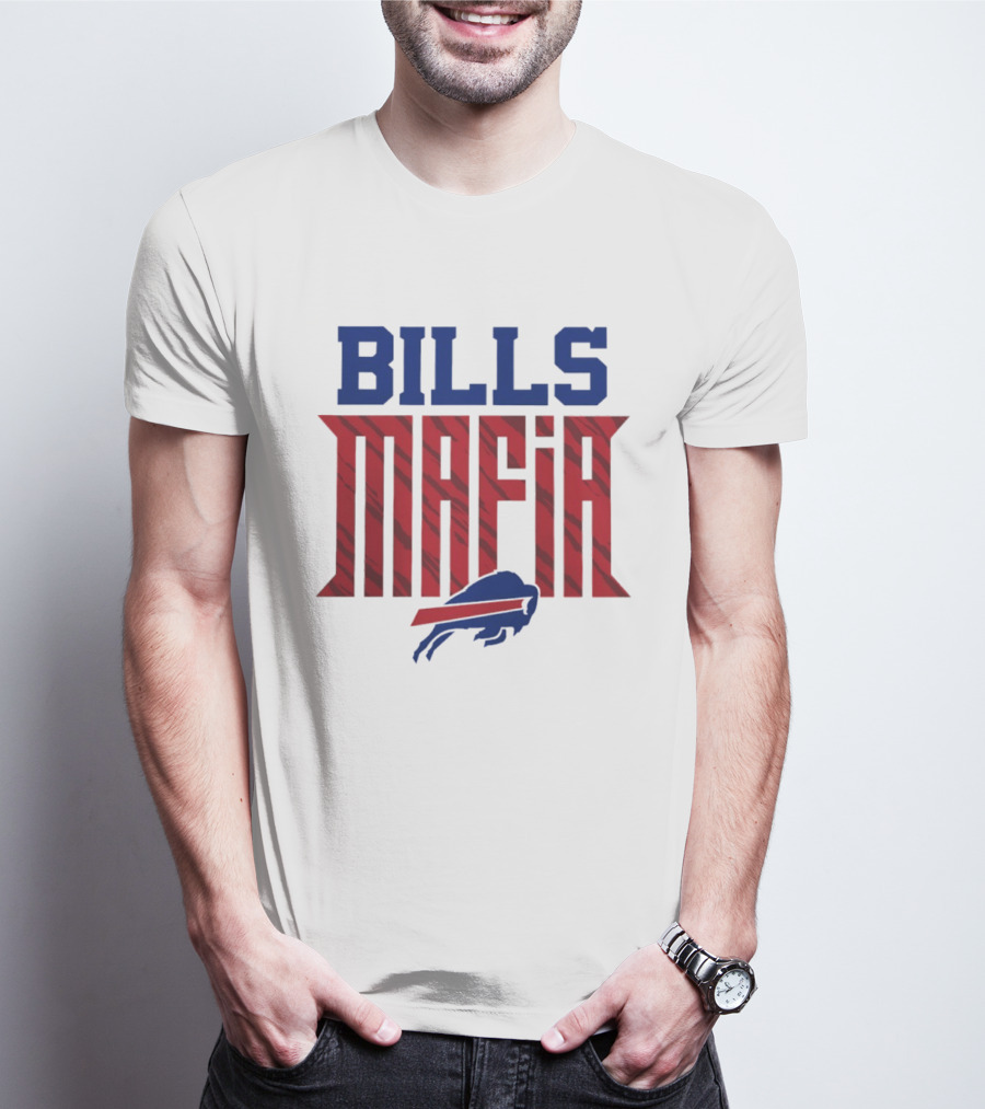 Buffalo Bills Mafia Red And Blue Team Spirit T-Shirt
