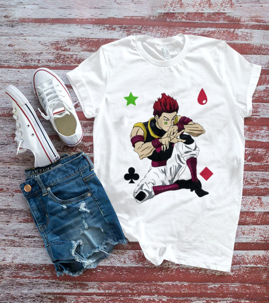 Hisoka Morow Playing Card Suit Symbols Hunter X Hunter T-Shirt