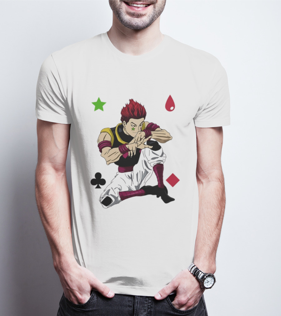 Hisoka Morow Playing Card Suit Symbols Hunter X Hunter T-Shirt