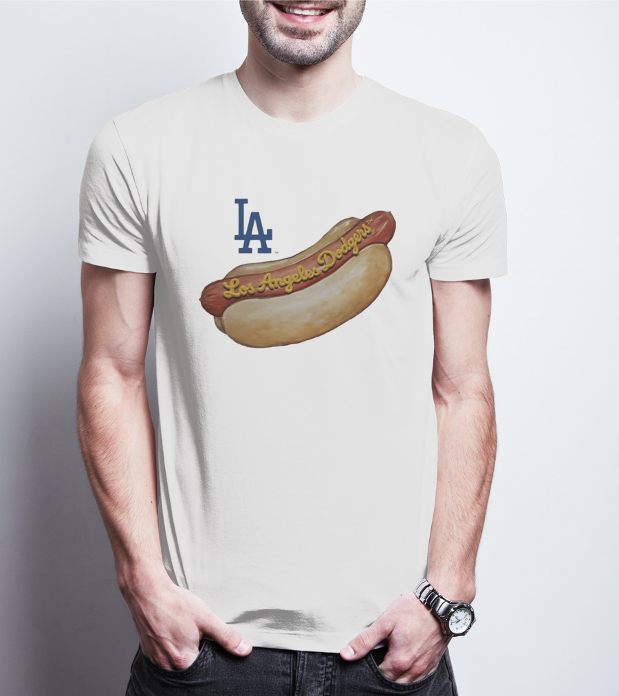 Los Angeles Dodgers Hot Dog MLB 2026 Season LA Team T-Shirt