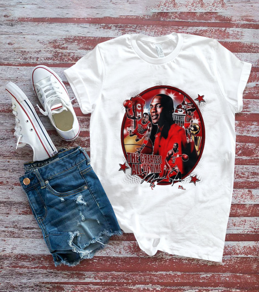 The Greatest Of All Time Michael Jordan Chicago Basketball Legend Trophy T-Shirt