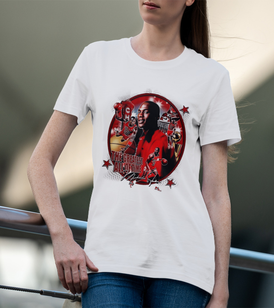 The Greatest Of All Time Michael Jordan Chicago Basketball Legend Trophy T-Shirt