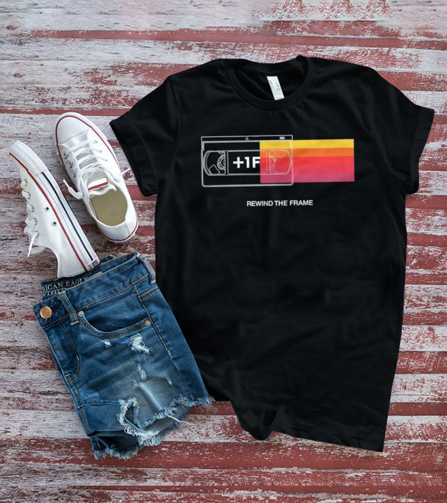 Rewind The Frame Retro VHS Tape 80s Aesthetic T-Shirt
